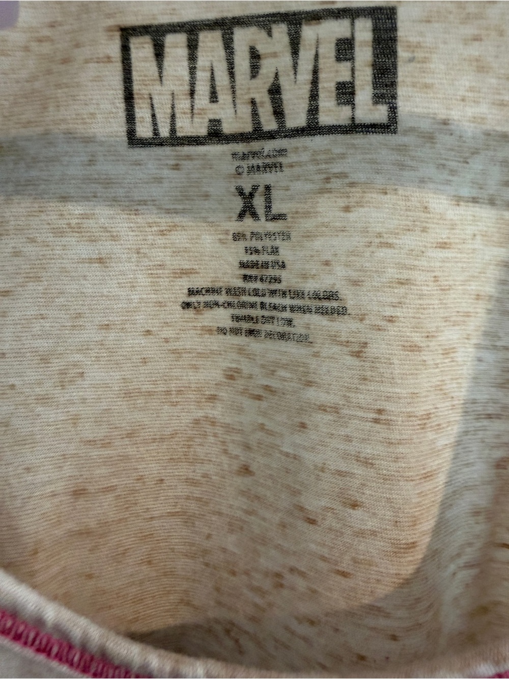 Marvel Tank Top with Pink Trim and Multi-Color Superhero Print - Picture 3 of 3